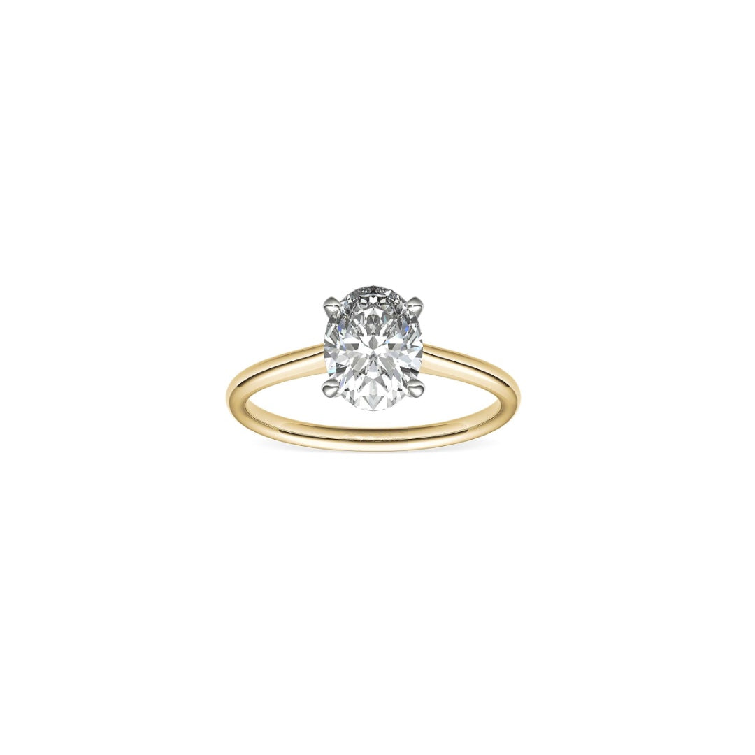 0.90 Carat Oval Solitaire Diamond Ring