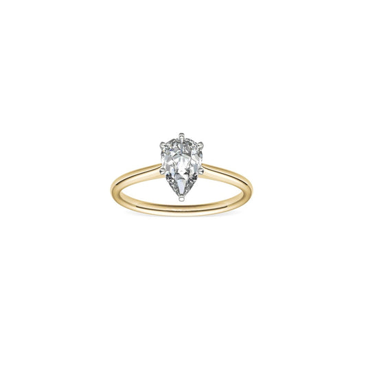 0.60 Carat Pear Solitaire Diamond Ring