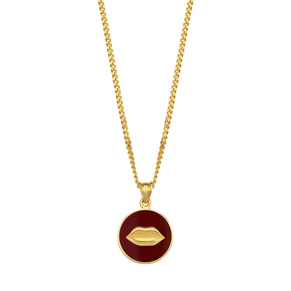 Galia Lip Enameled Kolye Ucu