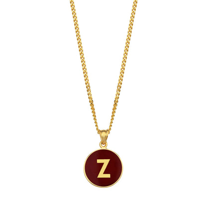 Alphabet Enameled Kolye Ucu