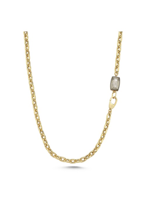 Salt&Pepper Cable Chain Kolye